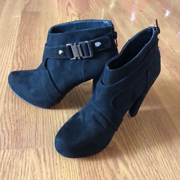 Guess black zippered booties sz 7M - Picture 1 of 7